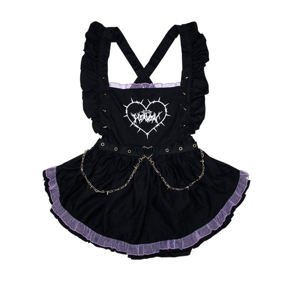 NEW ACDC RAG - Baby Punk Devil Punk Black Purple Apron